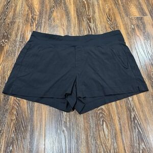 Athleta Size 20 Trekkie North Shorts Black Pull On Elastic Waist Pockets Women's